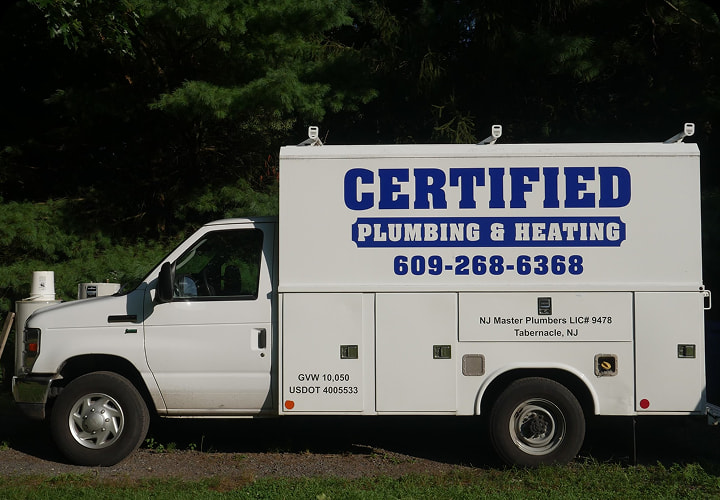 Certified Plumbing and Heating service truck providing professional plumbing and heating services in New Jersey